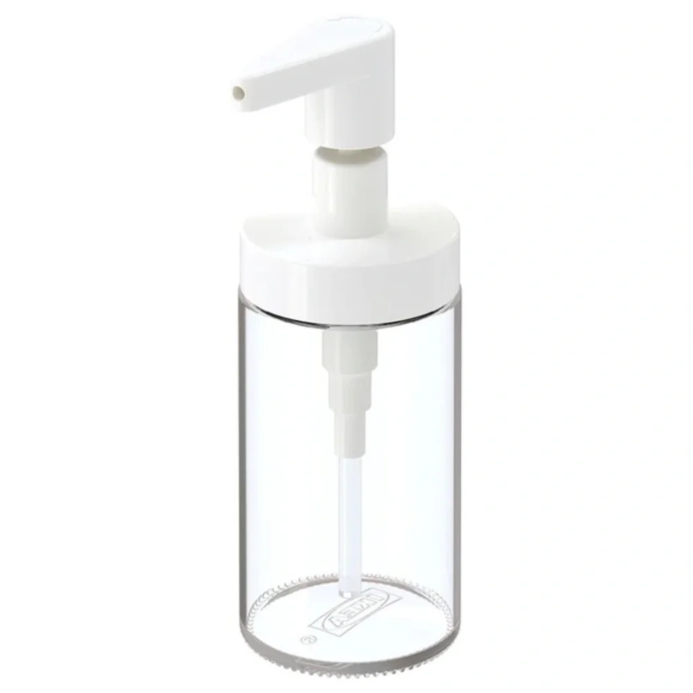 Glass Soap Lotion shampoo dispenser white nwt
